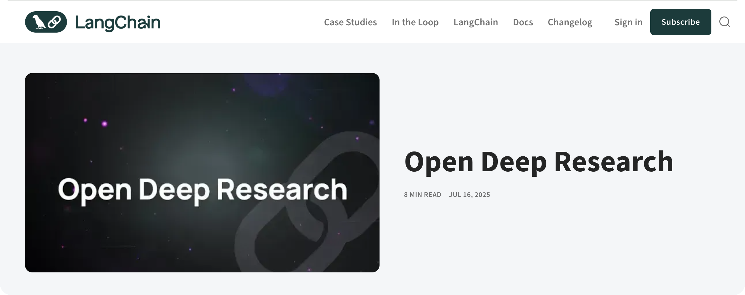 LangChain Open Deep Research